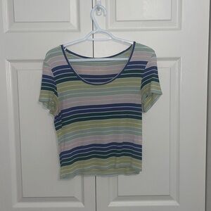 American Eagle US M | Striped Cropped Tee
